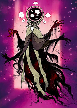 Mystical Figure with Multiple Eyes