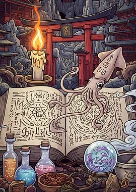 Mystical Squid Spellbook