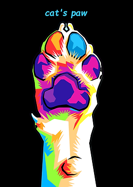 Cat Paw Pop Art