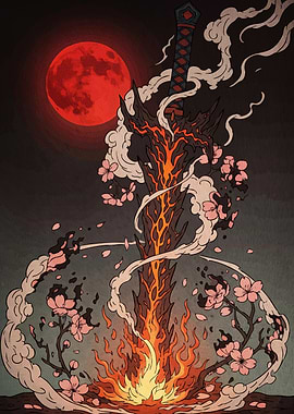 Fiery Sword Cherry Blossoms