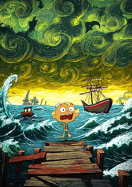 Flapjack Cartoon Seascape