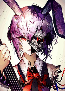 Anime Girl with Bunny Ears