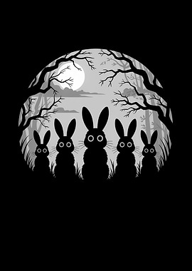 Rabbits In The Moonlight