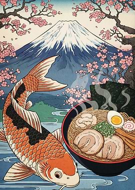 Koi Fish Ramen Mount Fuji