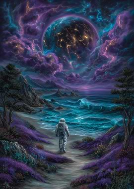 Astronaut on Alien Shore