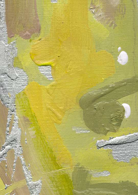 Abstract Painting with Yellow and Green