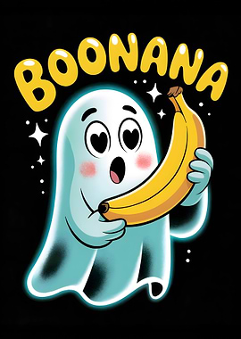 Boonana: Ghost with Banana Cartoon