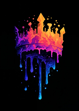 Colorful Dripping Crown