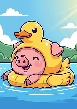Pig in Duck Float