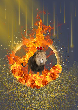 Leo with Crown in Flames