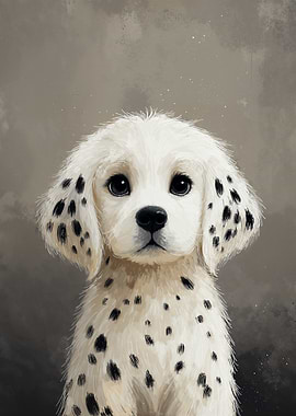 Cute Dalmatian Puppy Portrait