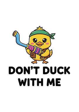 Cartoon Duck with Toy Gun
