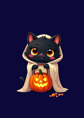 Halloween Cat with