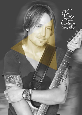 Keith Urban with Guitar Portrait