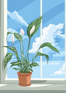 Peace Lily by the Window