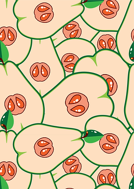Chayote Squash Seamless Pattern