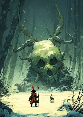 Winter Forest Skull Guardian