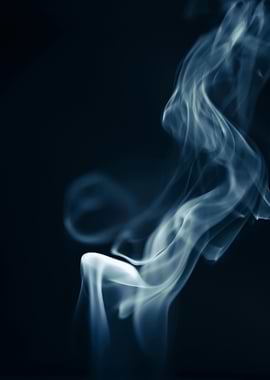 Abstract Smoke Plumes on Dark Background