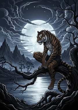 Anthropomorphic Tiger Tree Branch