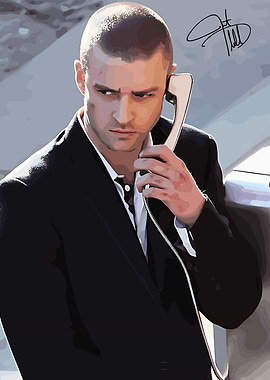 Justin Timberlake on the phone