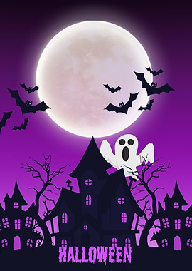 Halloween Night with Haunted Houses