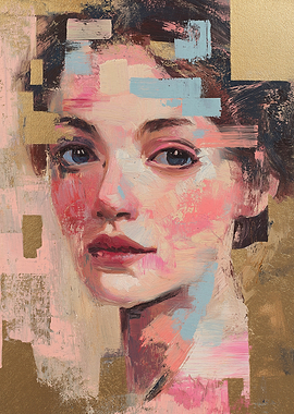 Abstract Portrait Painting of a Woman