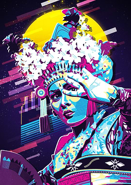 Balinese Dancer Pop Art Portrait