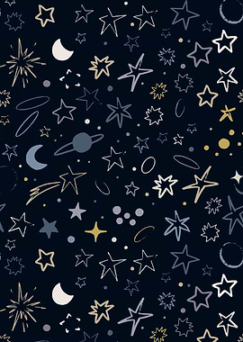 Celestial Starry Night Pattern