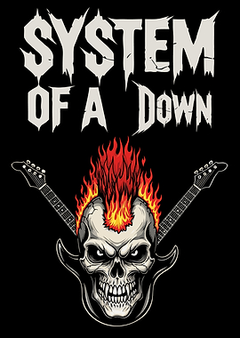 System of a Down Skull and Guitars