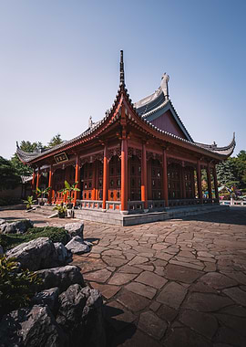 Chinese Pavilion in a Garden