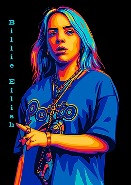 Billie Eilish Pop Art Portrait