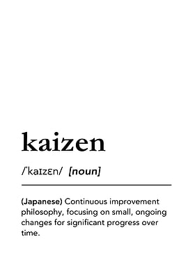 Kaizen Definition Typography Art
