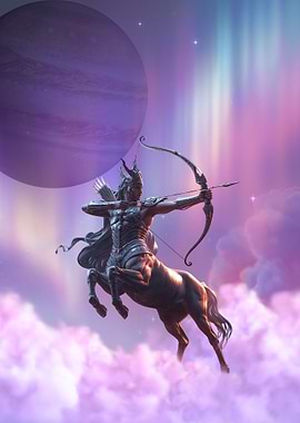 Sagittarius (Centaur Archer) in Celestial Setting