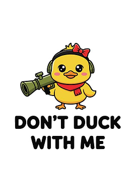 Cartoon Duck with Bazooka Funny Cartoon