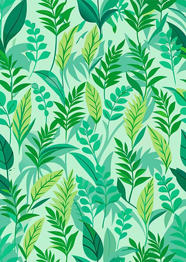 Green Leaves Pattern