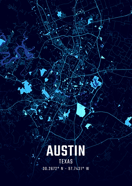 Austin Midnight City Map