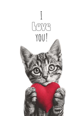 Cute Kitten I love you