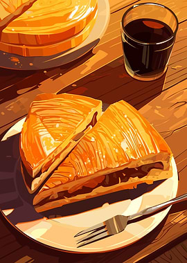 Breakfast Still Life with Pastries and Coffee