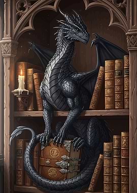 Dragon Bookshelf Animal