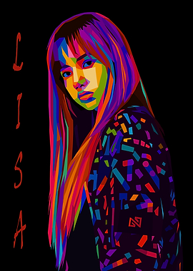 Lisa from Blackpink Pop Art Portrait