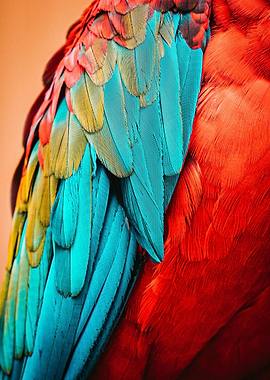 Close-up of Macaw Feathers