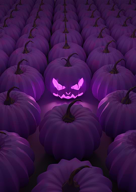 purple pumpkins halloween