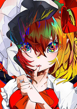 Colorful Anime Girl Portrait