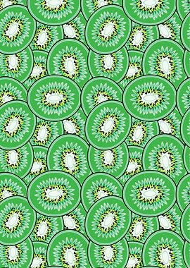 Kiwi Fruit Slice Pattern
