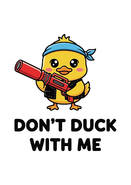Cartoon Duck with Gun