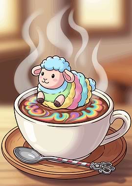 Cute Sheep Hot Chocolate