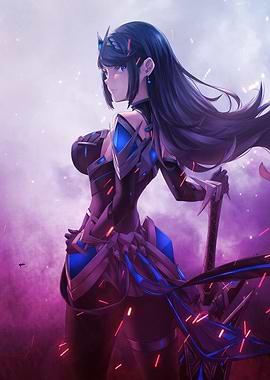 Anime Girl Warrior with Sword