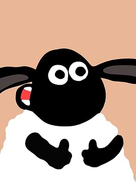 Shaun the Sheep Cartoon Illustration