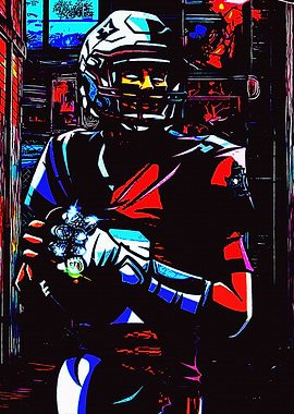 American Football Player Digital Art