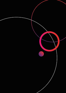 Abstract Circles on Black Background